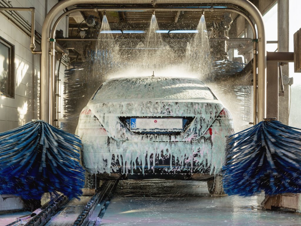Photo of a car wash