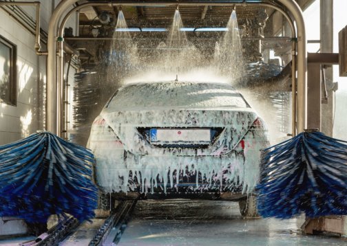 Photo of a car wash