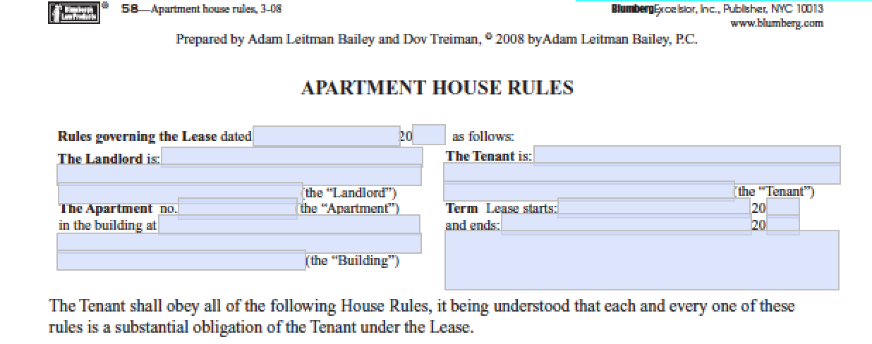 Form-58_Apartment-House-Rules-Connecticut-
