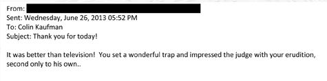 Email from client
