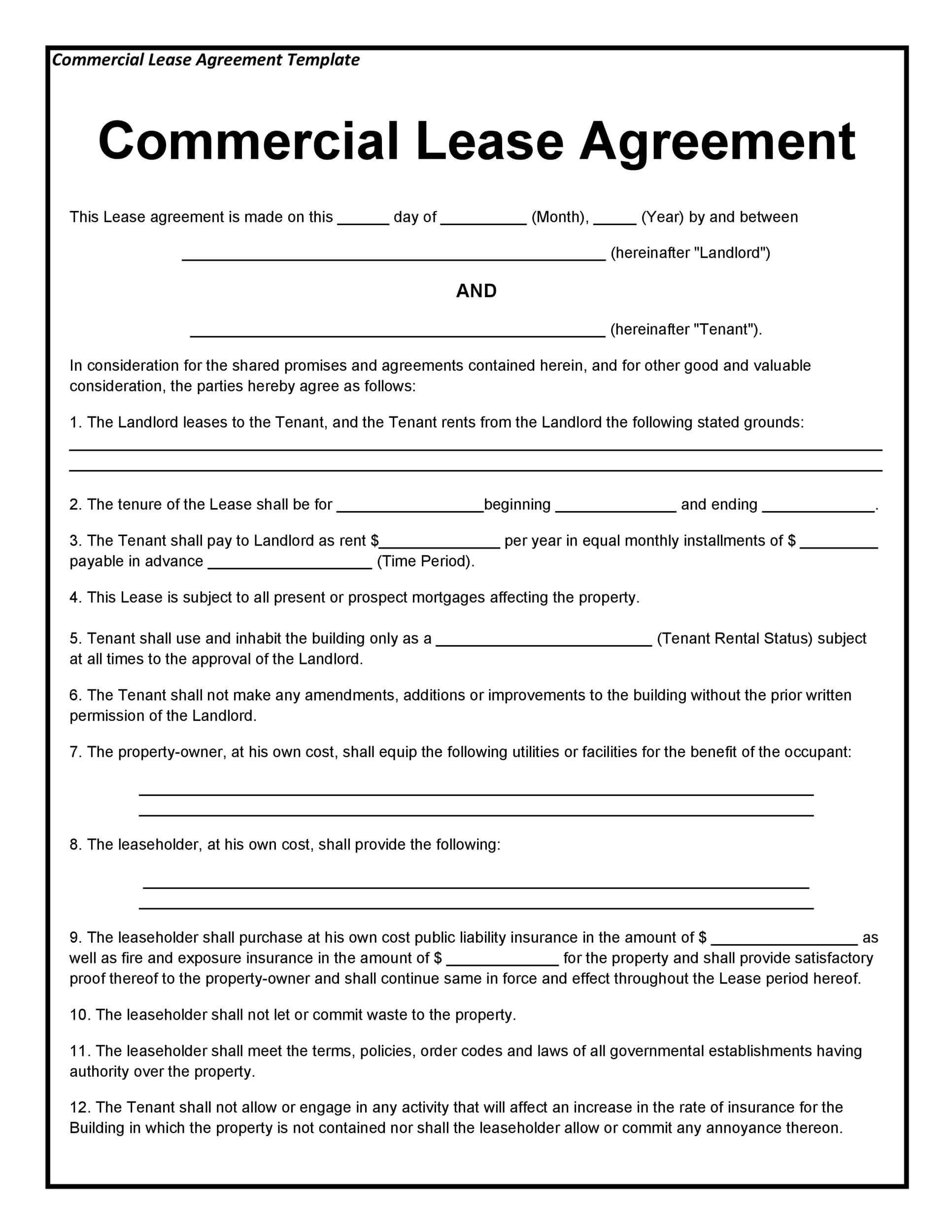Insiders "Best Commercial Lease Clauses" Consulted Adam Leitman In building rental agreement template