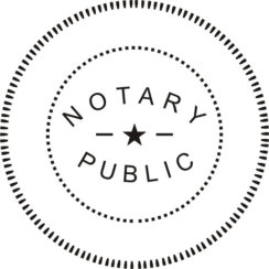 Example Notary Public stamp