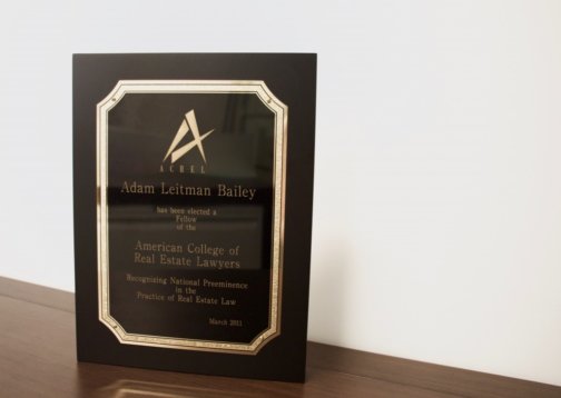 American College of Real Estate lawyers award